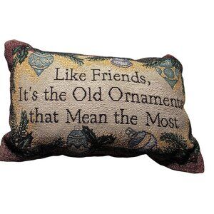 Christmas Throw Pillow Tapestry decor holiday friend gift